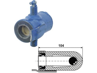 Industriehof® Innenlager Bohrung 27,5 mm Vierkantwelle 40 x 40 mm, für Doublet-Record, Sonnys, Gleitlagerung, 9900-012-3