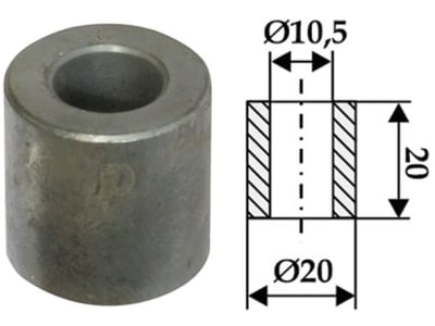 Industriehof® Buchse 20 x 4,75 mm, Ø innen 10,5 mm, Ø außen 20 mm, für Tünnissen & Stocks, 63-9001 Industriehof® Buchse 20 x 4,75 mm, Ø innen 10,5 mm, Ø außen 20 mm, für Tünnissen & Stocks, 63-9001