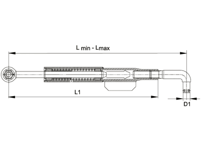 Walterscheid Stabilisator "DHSL", mechanisch, 488 – 545 mm, Federweg +/- 60 mm, für Unterlenker mechanisch, 1306883