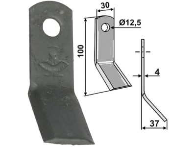 Industriehof® Y-Messer 100 x 30 x 4 mm, Bohrung 12,5 mm, für B.C.S., 63-BCS-20