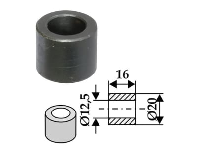 Industriehof® Buchse 16 x 3,75 mm, Ø innen 12,5 mm, Ø außen 20 mm, für Dücker, 63-DÜC-906