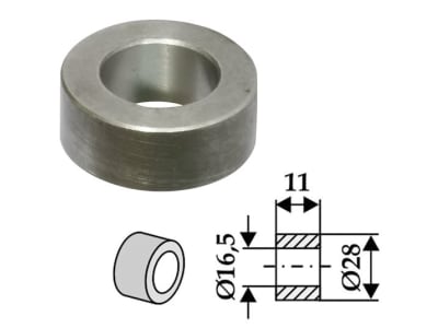 Industriehof® Buchse 11 x 5,75 mm, Ø innen 16,5 mm, Ø außen 28 mm, für Fischer, 63-FIS-92