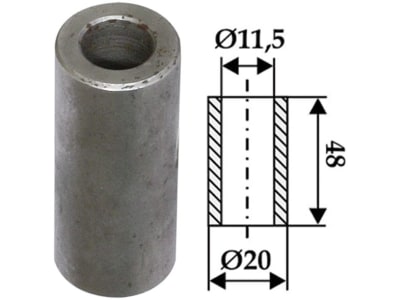 Industriehof® Buchse 48 x 4,25 mm, Ø innen 11,5 mm, Ø außen 20 mm, für M.E.A.A.T., 63-MEA-16 Industriehof® Buchse 48 x 4,25 mm, Ø innen 11,5 mm, Ø außen 20 mm, für M.E.A.A.T., 63-MEA-16