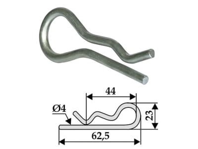 Industriehof® Spezialfederstecker Ø 4,0 mm x 62,5 mm, für Gyro, 63-NIC-82