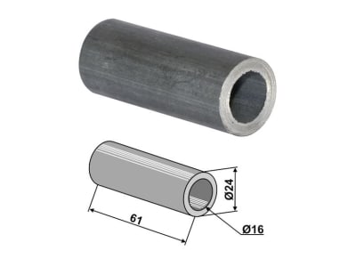 Industriehof® Buchse 61 x 4 mm, Ø innen 16 mm, Ø außen 24 mm, für Mulag, Nicolas, Noremat, Rousseau, S.M.A., 63-ROU-61 Industriehof® Buchse 61 x 4 mm, Ø innen 16 mm, Ø außen 24 mm, für Mulag, Nicolas, Noremat, Rousseau, S.M.A., 63-ROU-61