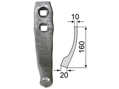 Industriehof® Spurlockererschar 160 x 20 x 10 mm für Spurlockerzinken universal, 1.10.411