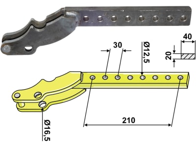 Industriehof® Stielhalter universal für Spurlockerer (Best. Nr. 10621011), 10.8801982 Industriehof® Stielhalter universal für Spurlockerer (Best. Nr. 10621011), 10.8801982