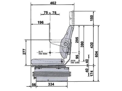 Traktorsitz "Compact Star L", luftgefedert, PVC/Stoff