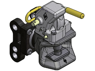 Walterscheid Zugmaul "KU2000/758NB" automatisch mit Bolzenbefestigung, Ø Bolzen 38 mm, schwarz, für Anhängebock Traktor, 8005101