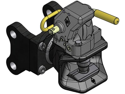 Walterscheid Zugmaul "KU2000/750NB", automatisch mit Bolzenbefestigung , Ø Bolzen 37 mm, schwarz, für Traktor, 8005285