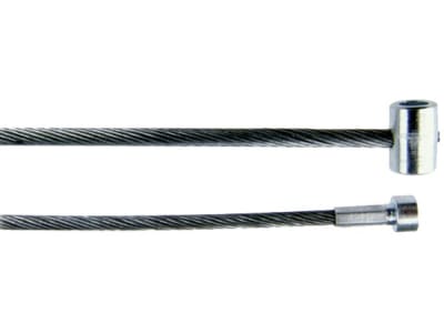 Bowdenzug Ø 2,0 mm, 2.000 mm, mit angepressten Nippel Ø 6,5 x 9,3 mm und Endstück Ø 6 x 3,5 mm 