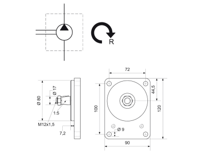 Hydraulikpumpe rechts einfach Fördermenge 22,5 cm³/U, für Fiatagri