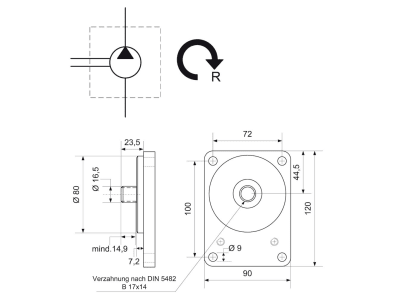 Hydraulikpumpe rechts einfach Fördermenge 11,0 cm³/U, für Eicher, Güldner, Lamborghini, Lindner, Steyr