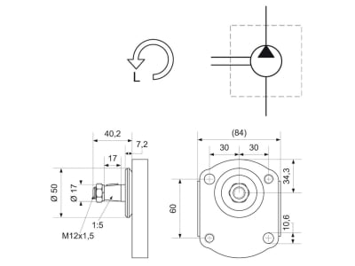 Hydraulikpumpe links einfach Fördermenge 8,0 cm³/U, für Steyr 500, 600, 700, 900, 8000 Hydraulikpumpe links einfach Fördermenge 8,0 cm³/U, für Steyr 500, 600, 700, 900, 8000