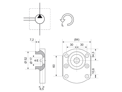 Hydraulikpumpe links einfach Fördermenge 16,0 cm³/U, für Steyr 600, 700, 800, 900, 1000, 2000, 8000