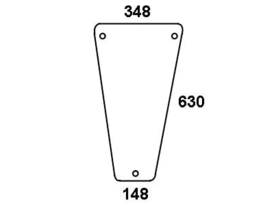 Frontscheibe, klar, unten links/rechts, für Deutz-Fahr DX, Kabine Vario Cab Frontscheibe, klar, unten links/rechts, für Deutz-Fahr DX, Kabine Vario Cab