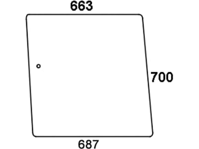 Seitenscheibe, klar, rechts, für Deutz-Fahr DX, Kabine Vario Cab