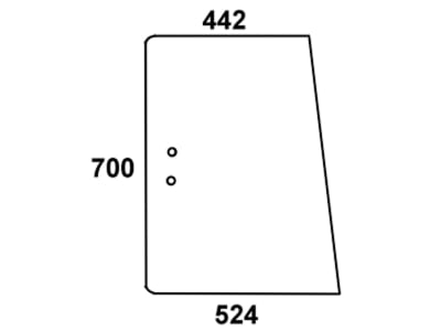 Seitenscheibe, klar, Bohrungen 2, ausstellbar, für Deutz-Fahr Agrostar, Kabine Agrostar