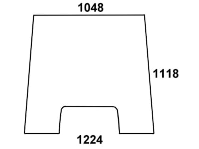 Frontscheibe, grün, für Massey Ferguson 3000 (bis Serien Nr. 50129) Frontscheibe, grün, für Massey Ferguson 3000 (bis Serien Nr. 50129)