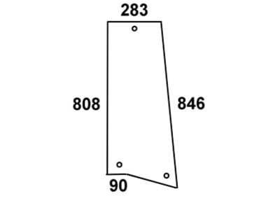 Seitenscheibe, grün, , , für Massey Ferguson 3000 ab Serien Nr. 50130, 