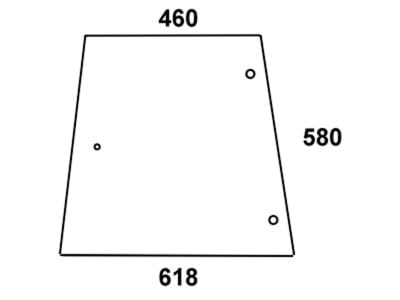 Seitenscheibe, klar, , , für Massey Ferguson MF 300 (Fg. Nr. ab B18009), 