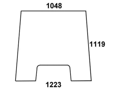 Frontscheibe, grün, für Massey Ferguson 3000 (ab Serien Nr. 50130)