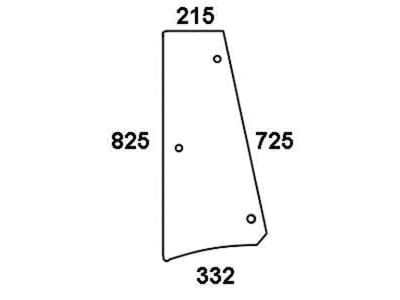 Seitenscheibe, grün, links/rechts, für Eicher VAC 656, 666, 680, Kabine Lochmann Seitenscheibe, grün, links/rechts, für Eicher VAC 656, 666, 680, Kabine Lochmann