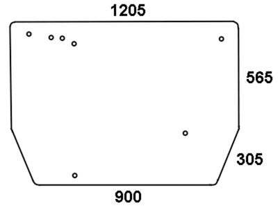 Heckscheibe, klar, 5-Loch-Befestigung, mit verschiedene Lochmaßen, für Zetor 7520, 8520, 9520, 10520, 7540, 8540, 9540, 10540, Kabine UR 3 Heckscheibe, klar, 5-Loch-Befestigung, mit verschiedene Lochmaßen, für Zetor 7520, 8520, 9520, 10520, 7540, 8540, 9540, 10540, Kabine UR 3