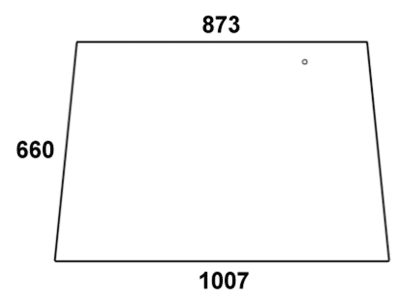 Heckscheibe, klar, breit, für Fendt Farmer 200 S, 201 S, 206 S, 207 S, 208 S, 209 S