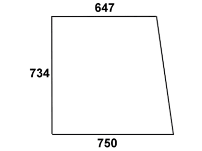 Seitenscheibe, grün/klar, links/rechts, für Fendt Farmer 600, 610, 611, 612, 614, 615