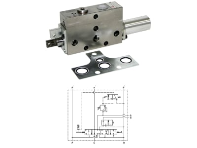 Steuerventil, neue Baureihe, 5/4 Wegeventil -TB- für Fiatagri und Massey Ferguson, Anschluss M 18 x 1,5