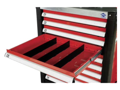 Trennblech neue Ausführung mit 2 Nasen, niedrig, 395 x 55 mm, für Werkzeugwagen 217-teilig, 447-teilig Trennblech neue Ausführung mit 2 Nasen, niedrig, 395 x 55 mm, für Werkzeugwagen 217-teilig, 447-teilig