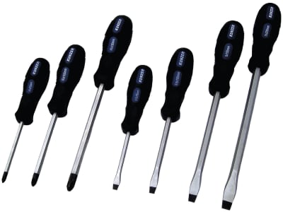 Schraubendrehersatz Schlitz und Philips, 7-teilig, Chrom-Vanadium Schraubendrehersatz Schlitz und Philips, 7-teilig, Chrom-Vanadium