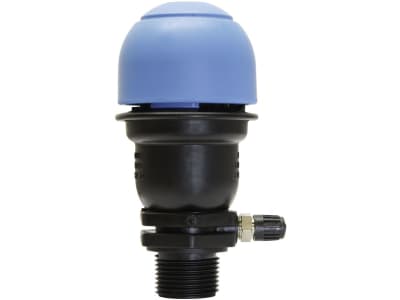 NETAFIM™ Vakuumunterbrecher und Entlüftungsventil AV-010  Gewinde 3/4" AG  kinetisch, mit Schradeventil als Druckmessanschluss 