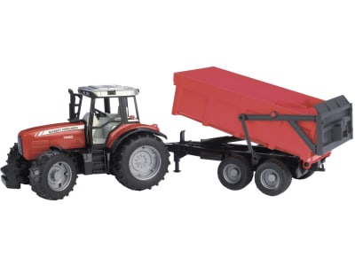 Bruder® Modell "Massey Ferguson Traktor 7480" mit Wannenkippanhänger 1:16, 02045