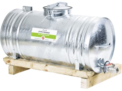 Growi® Wasserfass "BR-4" 400 l, Stahl, feuerverzinkt, mit Holzkufen, 3002