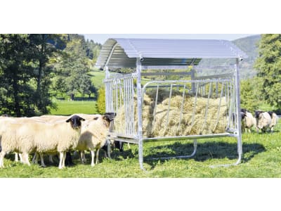 Patura Heuraufe L x B innen: 1,60 x 1,50 m, 20 Fressplätze, für Schafe, Rundballen bis max. 1,40 m, 373513 Patura Heuraufe L x B innen: 1,60 x 1,50 m, 20 Fressplätze, für Schafe, Rundballen bis max. 1,40 m, 373513