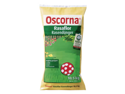 Oscorna® Rasaflor fein organischer NPK 8+4+0.5 Langzeitdünger mit Spurenelementen, ideal für Rasen Neuansaaten 10,5 kg Sack  Pulver