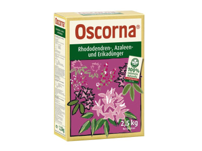 Oscorna® Rhododendren organischer NPK 6+3+0.5 Dünger, auch für Azaleen, Eriken und Heidelbeeren 2,5 kg Karton  