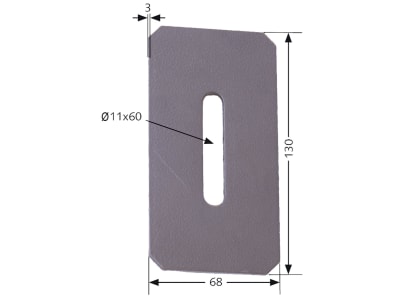 Industriehof® Abstreifer 130 x 68 x 3 mm, Bohrung 60 x 11 mm für Krone Packerwalzen, 51-K100 Industriehof® Abstreifer 130 x 68 x 3 mm, Bohrung 60 x 11 mm für Krone Packerwalzen, 51-K100
