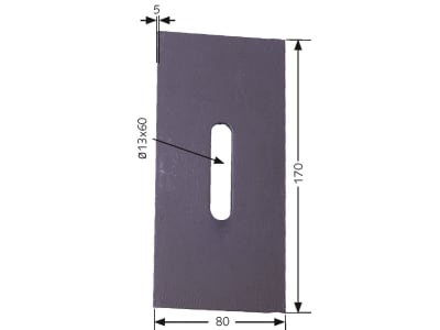 Industriehof® Abstreifer 170 x 80 x 5 mm, Bohrung 60 x 13 mm für Rabe Packerwalzen, 51-R102 Industriehof® Abstreifer 170 x 80 x 5 mm, Bohrung 60 x 13 mm für Rabe Packerwalzen, 51-R102