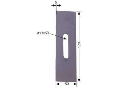 Industriehof® Abstreifer 170 x 50 x 5 mm, Bohrung 60 x 13 mm für Rabe Packerwalzen, 51-R104