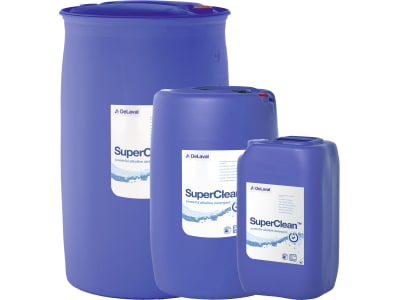 DeLaval Melkmaschinenreiniger "Super Clean" alkalisch, flüssig, chlorhaltig DeLaval Melkmaschinenreiniger "Super Clean" alkalisch, flüssig, chlorhaltig