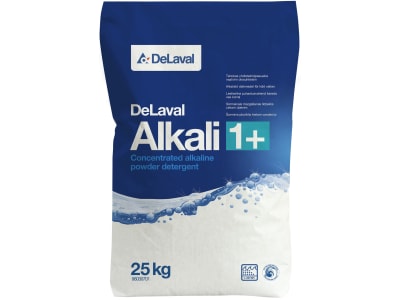 DeLaval Melkmaschinenreiniger "Alkali 1+" 25 kg alkalisch, Pulver, alkalisch, mit Chlor, hochkonzentriertes Pulver, 741001021