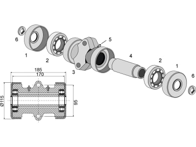 Industriehof® Reduzierscheibe für Vierkantwelle 28 x 28 mm, 31-0075, 31-0075