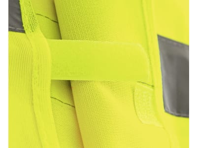 Warnweste neongelb in Einheitsgröße mit praktischer Nylontasche Warnweste neongelb in Einheitsgröße mit praktischer Nylontasche