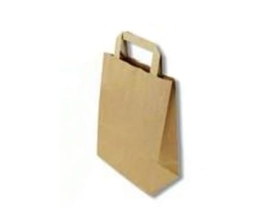 Tragetasche aus Papier mit Papierhenkel 220 x 110 mm 250 Stück Tragetasche aus Papier mit Papierhenkel 220 x 110 mm 250 Stück