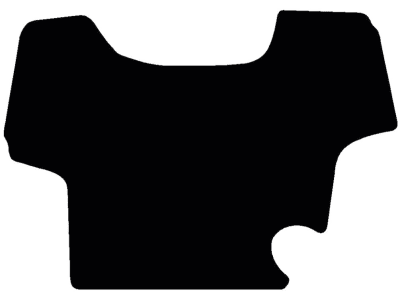 Fußmatte gekettelt, aus Velours, schwarz, für Case IH Traktor Farmall A, ab Bj. 14