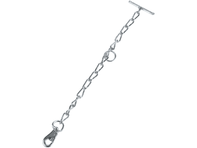 KERBL Kettenteil 6 x 660 mm einteilig für Rinderanbindung, einteilig, mit Karabiner und Knebel, 12509