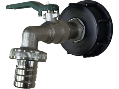 KERBL Auslaufhahn mit Schlauchtülle 3/4", S 60 x 6 IG (DN 61), für IBC-Container, 221982